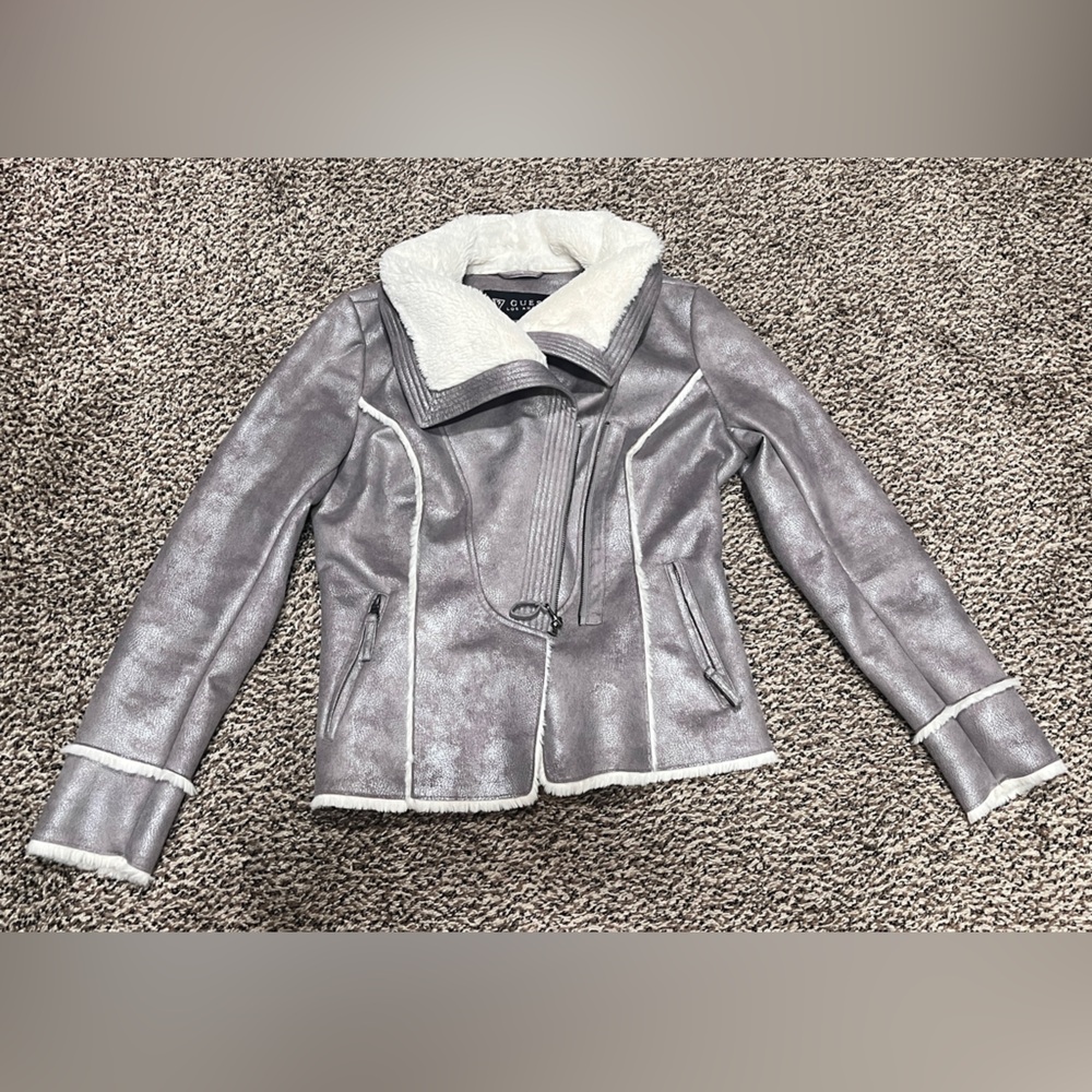 Guess Metallic Jacket with furry lining